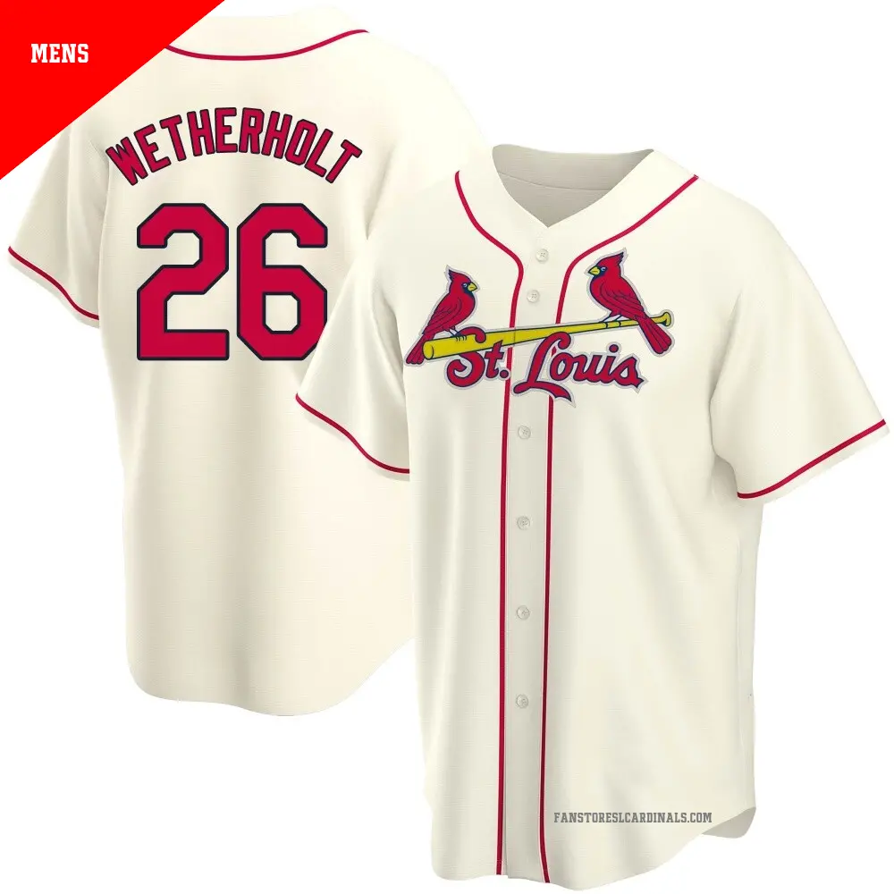 Youth #26 JJ Wetherholt St. Louis Cardinals White Limited Home Jersey