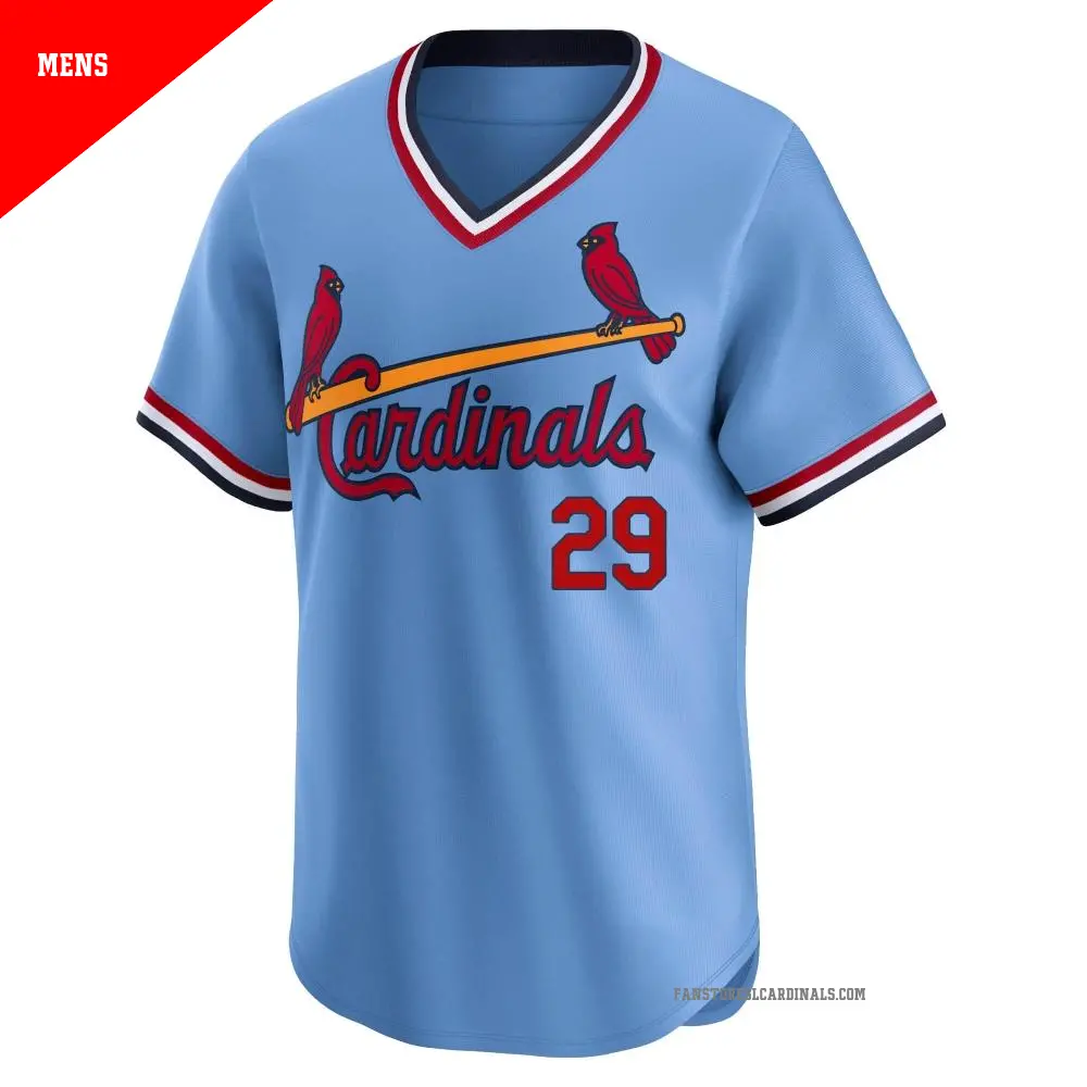 Men's #29 Vince Coleman St. Louis Cardinals Light Blue Limited