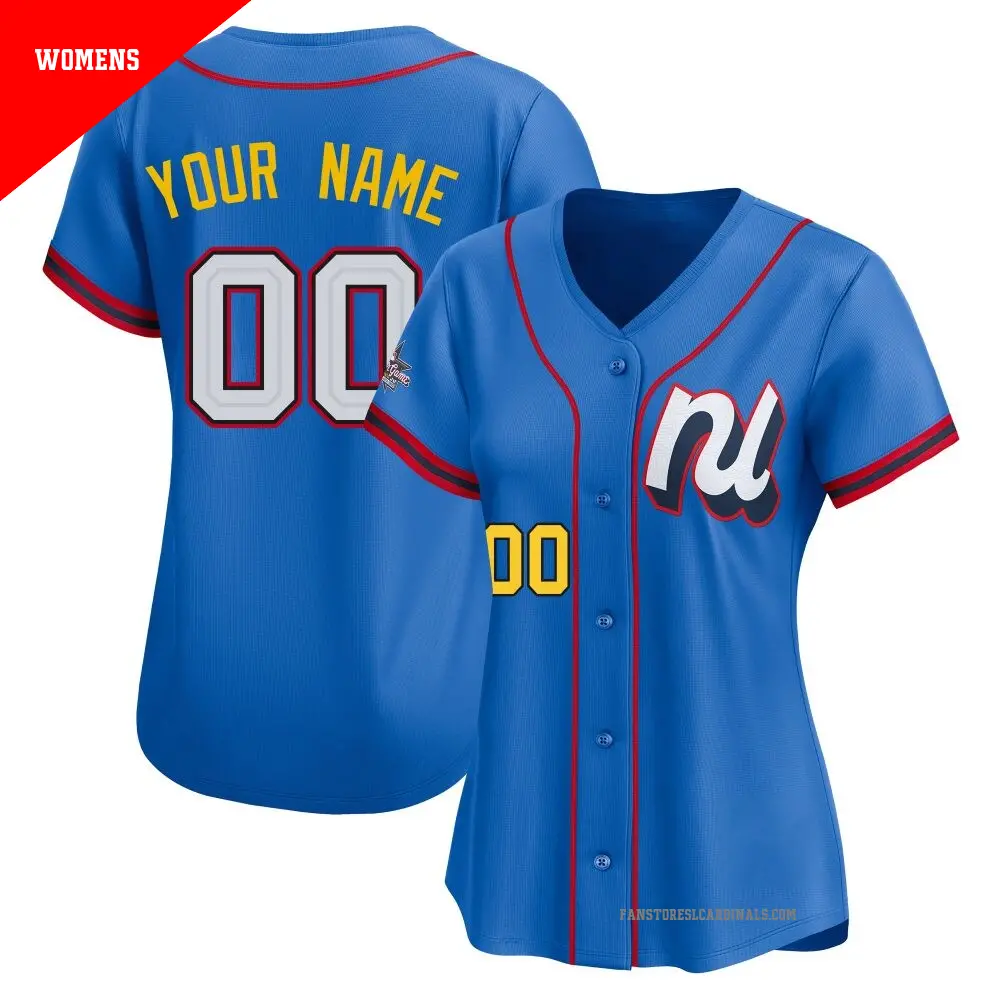 Women's ＃00 Custom St. Louis Cardinals Blue Limited National League 2025 All-Star Edition Jersey